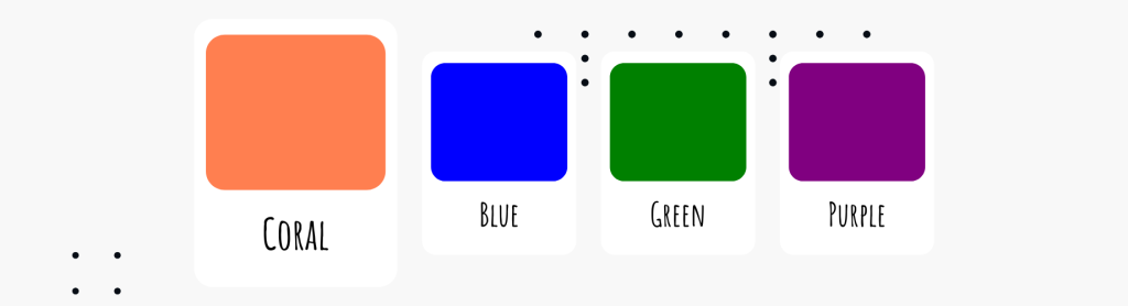 coral blue green purple - Sanders Design