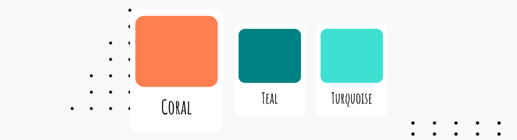 coral teal turquoise - Sanders Design